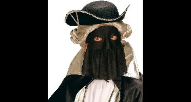 Venetiaans oogmasker zwart met sluier