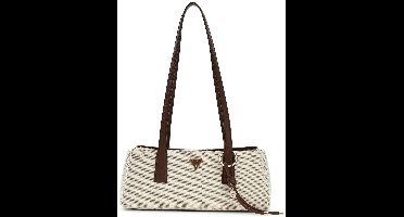 GUESS schoudertas Alice Shoulder Satchel Natural / Espresso crème