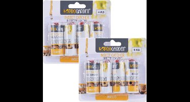 8x Stuks vliegenvangers/insectenvangers plakstrips in koker - Plakstroken - Ongediertebestrijding