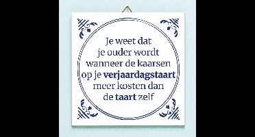 Tegeltje Je Weet Dat Je Ouder Wordt Wanneer... van Ditverzinjeniet.nl