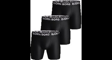 Björn Borg - Heren Onderbroeken 3-Pack Performance Boxers - Zwart - Maat S