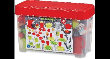 Écoiffier Speelgoed Servies Set 70-Delig - Inclusief Speelgoed Koffiezetapparaat, Pannen en eten - Speelgoed Theeservies