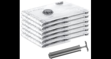 SilverRack Vacuumzakken voor Kleeding, Kussen, Jassen en Dekbedden | 6 Stuks 40x60 cm | Vacuum Opbergzakken | Vacuümzakken voor Reizen, Koffer en Opslag | Vacumeerzakken