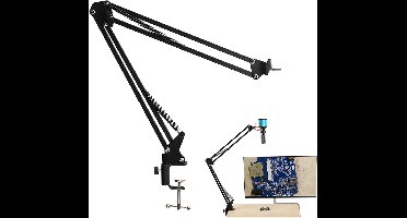 Inovra Plus - Verstelbare microscooparmstandaard voor 40mm lens - Opvouwbare metalen microscoophouder - Flexibele industriële camerahouder met zoekwoorden microscoop en camera