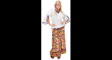 Hippie kostuum fluweel vrouw Andromeda - Maat S