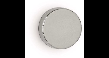MAUL Magneet rond 4 stuks 4,5 kg staal metaal Neodymium magnetisch Ø 1.5 x 0.5 cm zilver