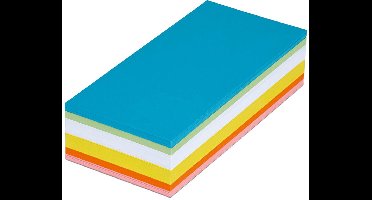 MAUL Presentatiekaarten rechthoekig Papier 250 stuks 20.5 x 9.5 x 0.02 cm geel blauw groen rood oranje wit