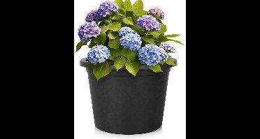 Bloempot voor De Tuin Plastic Zwart Rond 39 cm - Plantenpot - Plantenpot