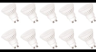 Spectrum LED Lamp GU10 10W - 230V - 830 Lumen - 3000K Warm Wit - Gezellig licht - Energiezuinig - 10 stuks