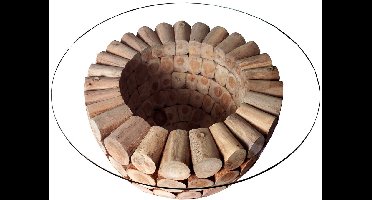 Glasplaat Ø 70cm rond voor salontafels 10mm gehard glas - 37442-2