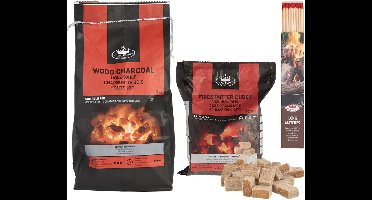 Fancy Flames BBQ aanmaakset - houtskool - aanmaakblokjes - lucifers XL
