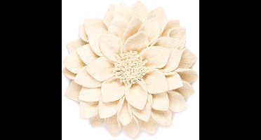 KidsDepot - Kuba Vilten Bloem Creme Wit