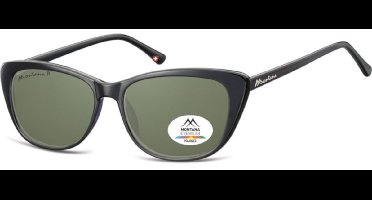 Montana Zonnebril Gepolariseerd Panto Kunststof Zwart (mp42a)