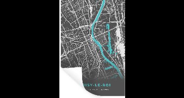 Muurstickers - Sticker Folie - Plattegrond - Stadskaart - Kaart - Frankrijk - Choisy-le-Roi - 20x30 cm - Plakfolie - Muurstickers Kinderkamer - Zelfklevend Behang - Zelfklevend behangpapier - Stickerfolie