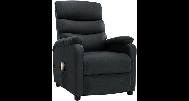 vidaXL - Massagestoel - stof - donkergrijs