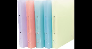 Exacompta ringmap Chromaline ft A4 maxi, 2 ringen van 3 cm, geassorteerde pastelkleuren 5 stuks