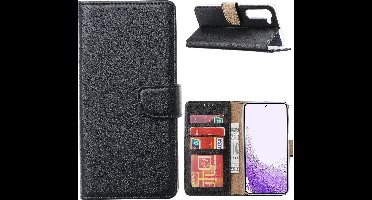 Hoesje Geschikt Voor Samsung Galaxy S23 Hoesje met Pasjeshouder – Bookcase – Zwart