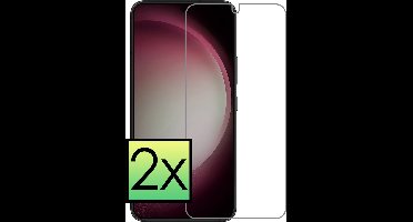 Screenprotector - 2 Stuks - Geschikt voor Samsung Galaxy S23 - Extra Sterk - Beschermglas - Gehard Glas - Tempered Glass - Screen Protector - Bescherm Cover