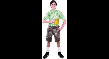 Lederhosen olijf groen deluxe maat 58