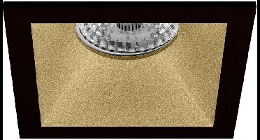 Premium Inbouwspot Marx Goud, Zwart Verdiepte vierkante spot Warm Wit (3000K) Met Philips LED