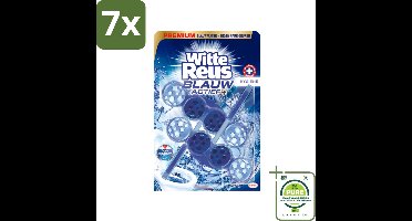 7 x Witte Reus Toiletblok Blauw Actief Hygiëne 2 stuks per verpakking - Grootverpakking - Toiletblok - Wc-reiniger - Hygiëne - Schoon Toilet - Kalkaanslag