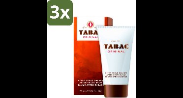 Tabac Original Men - Aftershave Balsem - Verzachtend - 75 ml - Bulkverpakking - 3 stuks