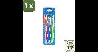 1 x Sence - Fresh 3D-Extra Clean - Tandenborstels - Medium - 3 Tandenborstels- Tandenborstel - Tandenborstel 3d - Tandenborstel Medium - Tandenborstel Extra Clean - Tandenborstel Set