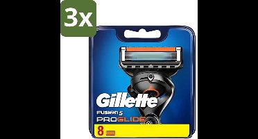 Gillette - Fusion 5 ProGlide - Precisie en comfort - 8 Navulscheermesjes - Bulkverpakking - 3 stuks