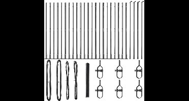 vidaXL - Hekpaal. - Grijs