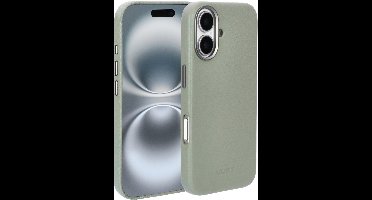 Accezz Hoesje - Geschikt voor iPhone 16 - geschikt voor MagSafe Leather Backcover - Light Grey