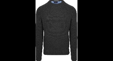 Suitable Lamswol Trui Ronde Hals Antraciet - Maat M - Heren - Pullover - Sweater