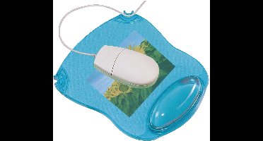 Q-CONNECT muismat | gel | met polssteun | blauw