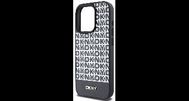 DKNY Repeat Bottom Stripe Back Case (MagSafe Compatible) - Geschikt voor Apple iPhone 13 Pro Max (6.7") - Zwart