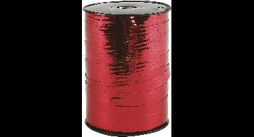 Krullint, b: 10 mm, rood metallic, 250 m