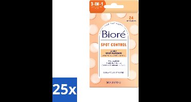 25 x Bioré – Spot Control 3-in-1 Patches – Puistjespatches – 24 patches - Puistjespatches - Puistjesverzorging - Hydrocolloïde Patches - Zuivere Huid - Puistjesverwijderen