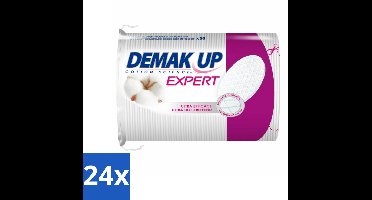 24 x Demak'Up – Wattenpads Duo Maxi – 100% katoen & biologisch afbreekbaar – 50 wattenschijfjes - Make-up Verwijderen - Gezicht Reinigen - Huid Verzorgen - Katoen Wattenpads - Biologisch Afbreekbaar