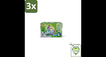 3 x Dreft - Wasmiddelcapsules - Blue Dreams - Frisse geurboost - 16 Wasbeurten - Grootverpakking - Wascapsules - Plasticvrije Verpakking - Wasmiddel - Wascapsules Dreft - Wasmiddel Capsules