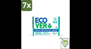 7 x Ecover - Wascapsules - Universal - Lilac & Rescued Rose - 18 Capsules - Grootverpakking - Wascapsules - Wasmiddel - Biologisch Afbreekbaar - Milieuvriendelijk - Ecover