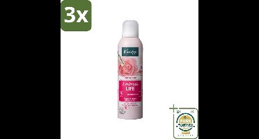 3 x Kneipp - Douche schuim - Embrace Life - Anti‑Aging verzorging - 200 ml - Grootverpakking - Douche Foam - Roze Schuim - Vrouwelijke Geur - Huidverzorging - Anti-aging