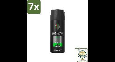 7 x AXE - Deodorant Spray - Africa - Sinaasappel & Sandelhout - Verzorgend - 150 ml - Grootverpakking - Deodorant Spray - Sinaasappel En Sandelhout - Geur - Frisheid - Huidverzorging