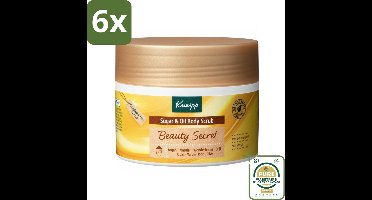 Kneipp - Body scrub - Sugar & Oil - Beauty Secret - 200 ml - Voordeelverpakking - 6 stuks - Exfoliërende Scrub - Huidverzorging