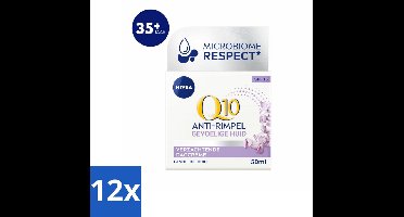 NIVEA – Dagcrème – Q10 Power Sensitive SPF 15 – 50 ml - Voordeelverpakking - 12 stuks