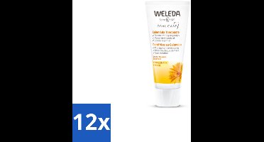 12 x WELEDA - Tandpasta - Calendula - 75 ml - Tandpasta - Natuurlijke Tandpasta - Biologische Tandpasta - Fluoridevrije Tandpasta - Mondverzorging