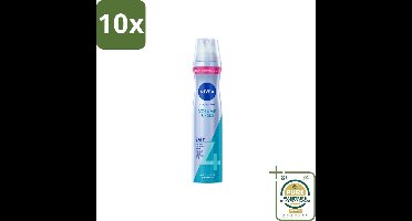 10 x NIVEA - Stylingspray - Volumeverzorging - Sterkte 4 - 250 ml - Grootverpakking - Haarspray - Volume - Haarkleur - Haartype - Haarspray Voor Volume