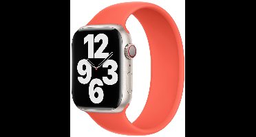 Apple Siliconen solobandje voor de Apple Watch | 44/45/46/49 mm - Maat 6 - Nectarine