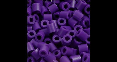 Strijkkralen, afm 5x5 mm, gatgrootte 2,5 mm , donkerpaars (32234), 1100 stuk