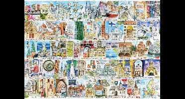 Gibsons Sights & Sounds of Europe - 1,000 pieces.