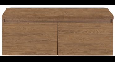 Frozen Badmeubelset 120 cm - Greeplijst in Kleur - Inclusief Wastafelbovenblad Honey