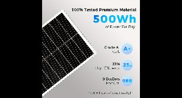 Zonnepaneel – Solar Paneel – Zonne-energie Paneel – Zonnestroom Paneel – 200W Kit – Hoog Rendement 23% – IP67 Waterdicht Aluminium Frame