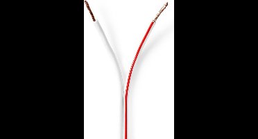 Nedis Speaker-Kabel | 2x 1.50 mm² | CCA | 25.0 m | Rond | PVC | Wit | Folieverpakking